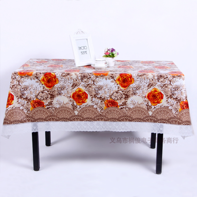 PVC printing tablecloth pressurized cold square table cloth tablecloth lace table cloth