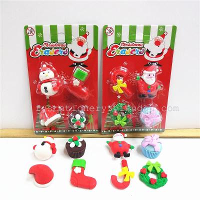 Christmas Eraser green rubber factory outlets can be customized