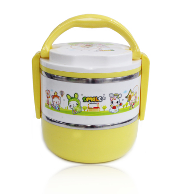 Multi-layer insulated lunch boxes and lovely round stainless steel portable cooler CY-8063