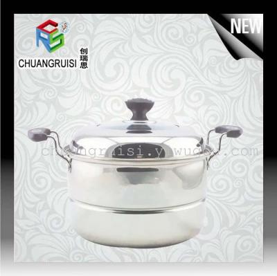 Single wall stainless steel steamer pot steamer cooker soup pot