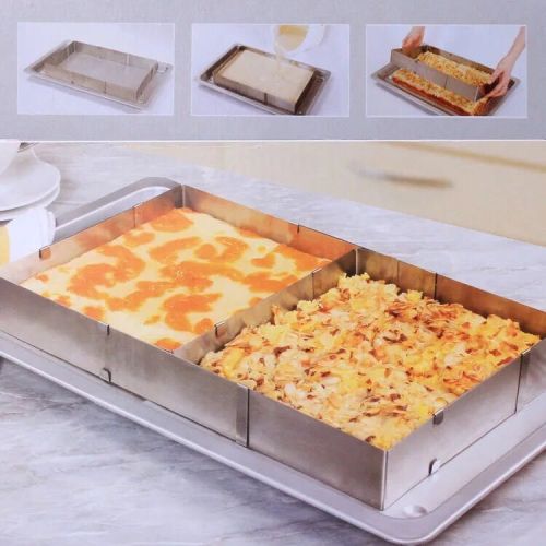 Stainless Steel Adjustable Retractable Movable Rectangular Mousse Mold Cake Mold Cake Partition Mold Baking