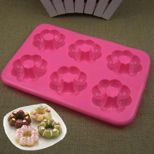 Silicone Six-Piece flower Donut Cake Mold Special Cake Mold for Baking Oven