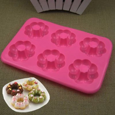 Silicone six-flower donut Cake Pan baking oven special cake mold