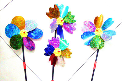 Manufacturers supply single sequined windmill windmill double Sequin glitter flash small children windmill windmill