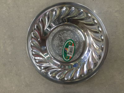 Stainless pot with flower plate lily plate lily dish yulan plate embossed plate plate