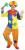 Adult clown costume for Halloween magic show clown dovetail clothing