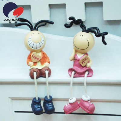 Sanmao Resin Hanging Feet Doll Resin Doll Decoration Ornaments Craft Gift 5124