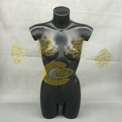 Female model of black upper part of the body of plastic model