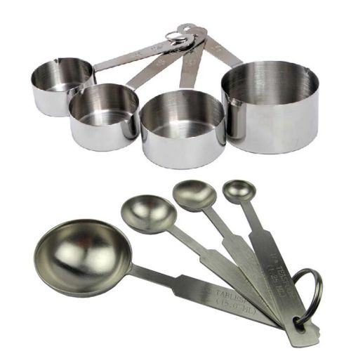 Stainless Steel Measuring Spoon Combination Four-Piece Stainless Steel Measuring Spoon Measuring Cup Large Small