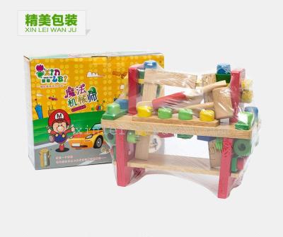 Wooden toys puzzle toy assembly and disassembly of toy nuts