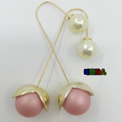 Manufacturers selling European high-grade acrylic alloy atmospheric size Bead Earrings