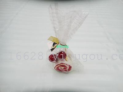 Small Roll Heart Cake Towel with Two Fruits
