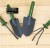 Garden tools set with four pieces of gardening tools