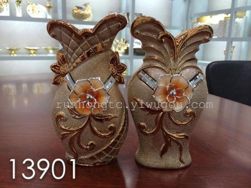 Factory Direct Sales 8-Inch Electroplated Ceramic Vase Crafts Home Decoration Variety