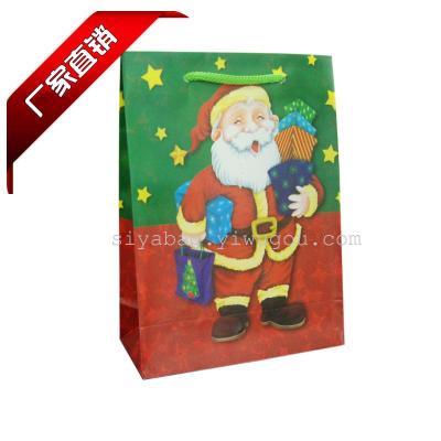 Cute new year Santa Claus is patterned shopping bag PP bag