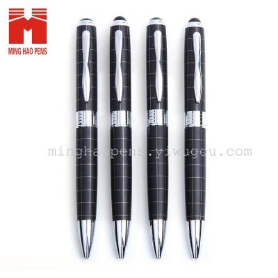 Multicolor metal black pen barrel rotation Crystal diamond core Office supplies students