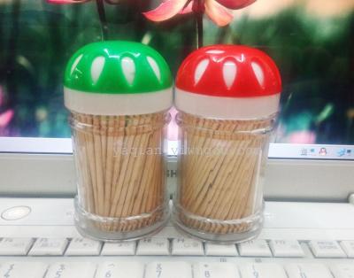 Toothpick bottle cover wholesale flower spiral double pointed bamboo products