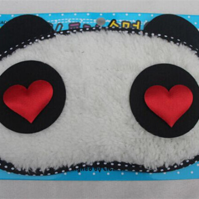 Manufacturer supply cartoon eye mask with ice pack panda eye mask with ice red heart panda eye mask