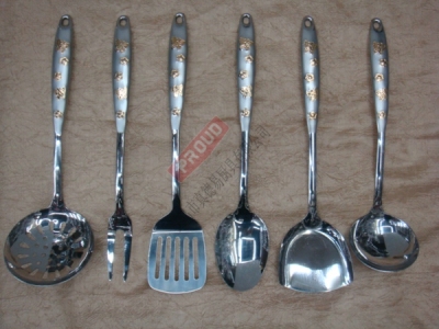 Stainless steel kitchenware A7000 gold-plated stainless steel shovel spoon, slotted spoon, shovels, spoons
