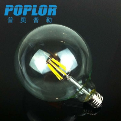 LED / 4W/6W/8W / filament lamp bulb / G125 / glass / imitation / tungsten lamp 360 degree light / ceramic substrate