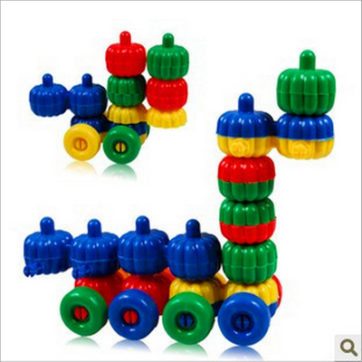 In children's educational toys plastic toy building blocks toy pumpkin fruits of Enlightenment