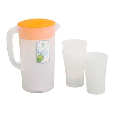 Plastic bulk cold jug 2L Kettle set large kettle syrup Kettle with cups