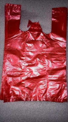 Plastic Bag Red Vest Bag