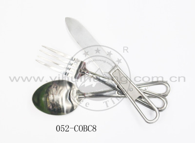 Fork and spoon soup set of stainless steel cutlery combination portable cutlery Western style tableware