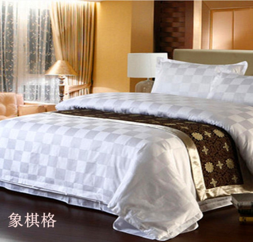 Luxury Hotel Supplies Hotel Bedding All Cotton Tribute Silk Bed Sheet Jacquard Quilt Cover