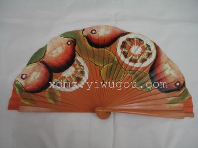 Wooden hand-painted Spain fan dancing fruit series fan lemon