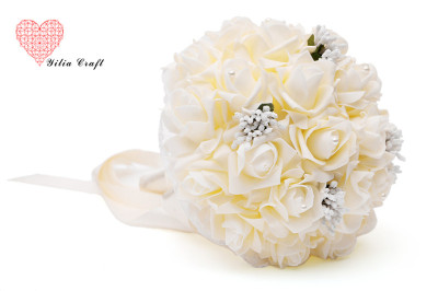 PE hand-holding flower bridal wedding embroiderers bouquet wedding gifts decorated fake bouquets.