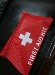 Aid kit first in the outdoor life rescue package
