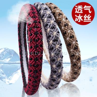 Car steering wheel cover hand made silk beads set set of general direction in summer