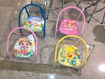 Children's Cartoon Chair Baby Chair Children's Backrest Chair Small Iron Chair Baby Stool Chair