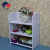 Wood-Plastic Plate Carved Three-Level Stand Waterproof Shelf Shelf Partition Shelf Zw071