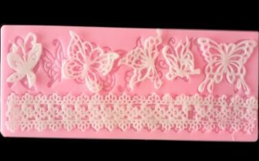 Butterfly-Shaped Silicone Lace Mold Cake Embossing Stencil DIY Baking Tool Fondant Lace Lace Mold