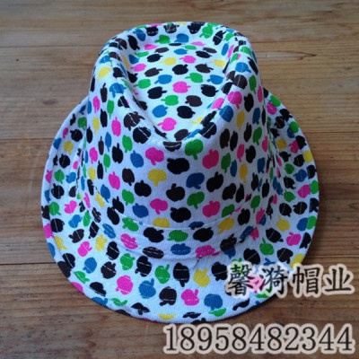 Cartoon Apple bonnet cap Sir Korean small hat children's hats wholesale