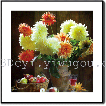 3D Micro Frame Painting 3D Painting Decorative Painting HD Flower 6060 Aluminum Alloy Frame