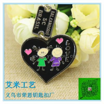 Love cartoon lovers key buckle metal key buckle