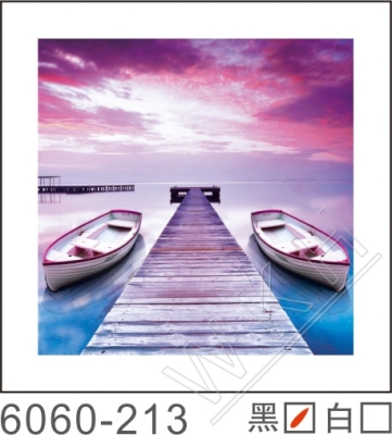 3D Micro Frame Painting Decorative Painting Clear Zixia Boat Sunset High-End Post-Modern Style