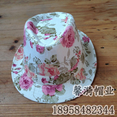Korean floral bonnet small hat fresh garden Jazz Cap Hat