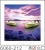 3D Micro Frame Painting Decorative Painting Clear Zixia Boat Sunset High-End Post-Modern Style