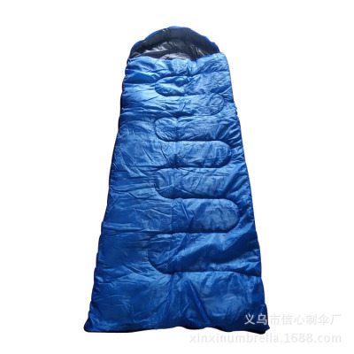 Adult enveloped hooded sleeping bag outdoor camping mountaineering bag thermal sleeping bag