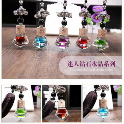 High - grade crystal perfume pendant 5ml plant essential oil crystal series car pendant