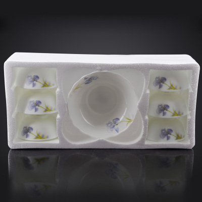 Chinbull meal Bao heat-resistant tempered glass white jade Porcelain bowl tableware Set