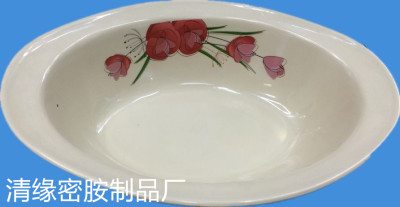 Qingyuan melamine factory 10 inch single flower disc superior quality of a large inventory of warehouse sale per ton