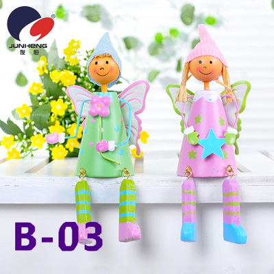 Wooden Doll Birthday Gift Angel Doll Pastoral Home Decoration Craft B03