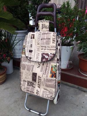Fashion satin shopping cart lever handle ox-head rider rickshaw bags