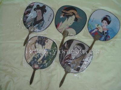 Japanese and Korean ladies fan girls fan with wooden handle Korea fan