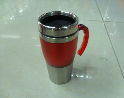 Outside plastic inner steel car cup beer glass red blue green